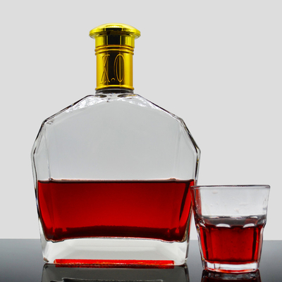 Garrafas de vidro de flint extra de 375 ml 500 ml 700 ml para bebidas alcoólicas Brandy Rum Tequila Marcas