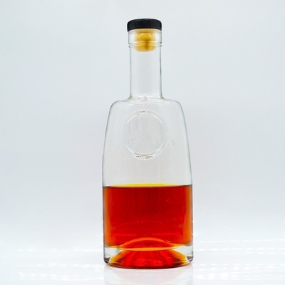 Garrafas de whisky de cortiça de vodka personalizadas com cilindro extra de pedra 750 ml garrafa de vidro