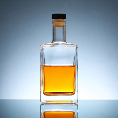 Logotipo personalizado garrafa de whisky de vidro de 500 ml para vodka gin vinho de frutas garrafa Decal Mountain