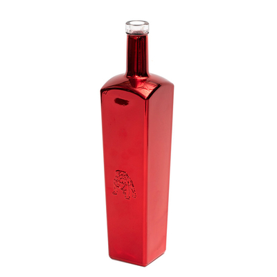 Material base Super Flint Glass Impressão personalizada garrafa de gin quadrada para e OEM Bem-vindo