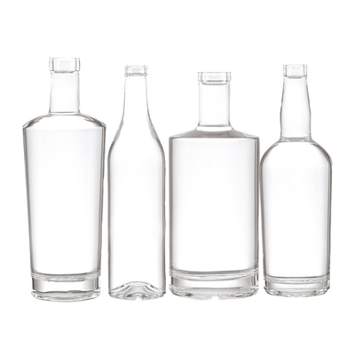 Super Flint Glass 700ml 750ml 200ml garrafa de vidro vazia para licor em forma personalizada
