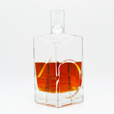 Material base Super Flint Glass Impressão personalizada garrafa de gin quadrada para e OEM Bem-vindo