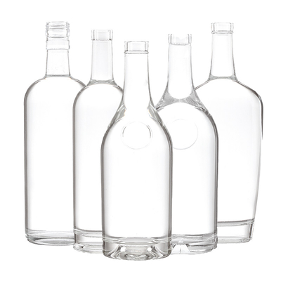 Super Flint Glass 700ml 750ml 200ml garrafa de vidro vazia para licor em forma personalizada