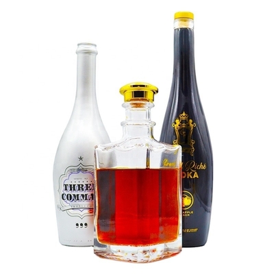 Material base Super Flint Glass Impressão personalizada garrafa de gin quadrada para e OEM Bem-vindo