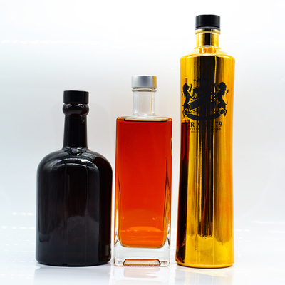 1000ml 750ml 700ml 500ml garrafa de vidro personalizada para licor vodka gin uísque padrão CE
