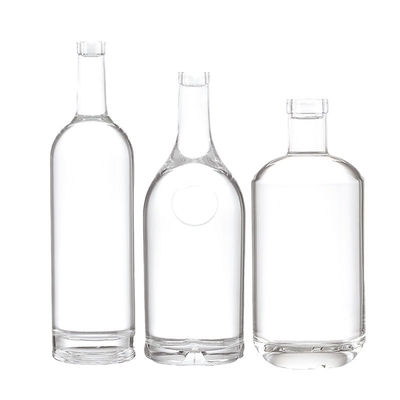 Garrafa de licor de vidro de luxo de 500 ml personalizada com capacidade de 200 ml / 300 ml / 700 ml / 750 ml