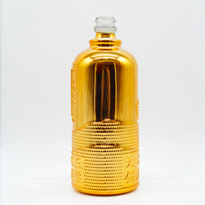 Garrafas de vidro transparentes de 1000 ml altamente OEM / ODM personalizadas para embalagens de brandy e uísque