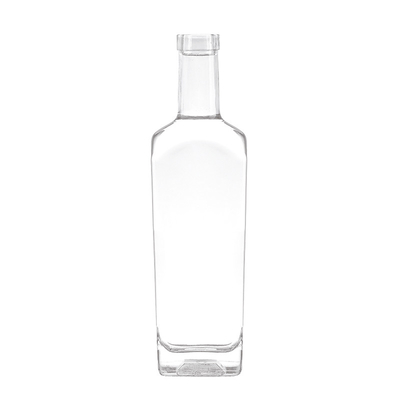Material de vidro Super Flint Garrafas de licor quadradas escuras para OEM/ODM 200ml 500ml 750ml 1L