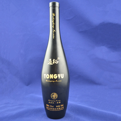 Garrafas de vidro vazias para bebidas alcoólicas e vinhos 500 ml 750 ml 1000 ml em forma redonda