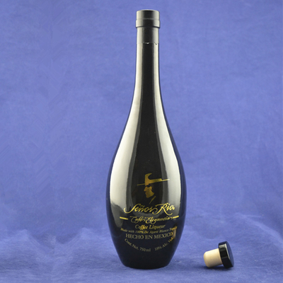 Garrafas de vidro vazias para bebidas alcoólicas e vinhos 500 ml 750 ml 1000 ml em forma redonda