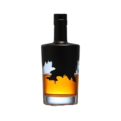 Material do colarinho de vidro Super Flint 200ml Tequila Whiskey garrafa de vidro Impressão de logotipo personalizado