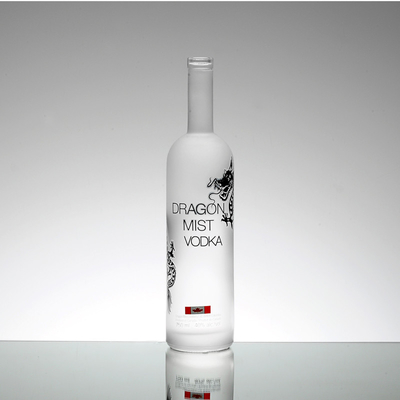 375ml 700ml 750ml Vodka Whisky Liquor Garrafa de vidro com design personalizado e superfície de gelo
