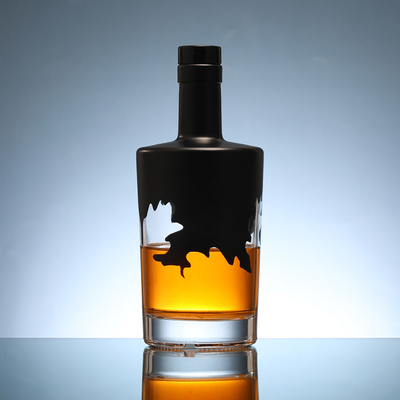 Material do colarinho de vidro Super Flint 200ml Tequila Whiskey garrafa de vidro Impressão de logotipo personalizado