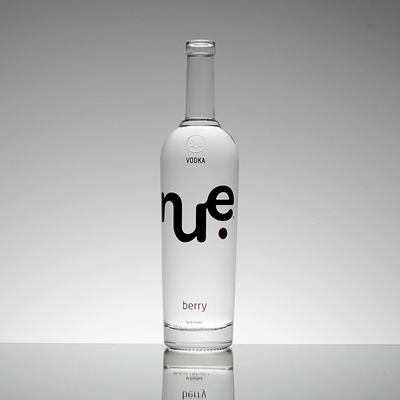 375ml 700ml 750ml Vodka Whisky Liquor Garrafa de vidro com design personalizado e superfície de gelo