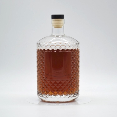 500 ml 750 ml Quadrado Esfriado Vazio Personalizado Bebida Alcoólica Tequila Whiskey Gin Garrafas de Vidro Decorativas