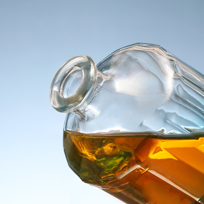 Garrafas de vidro de vinho de luxo de 500 ml e 750 ml, com material de pedra e tampa de cortiça