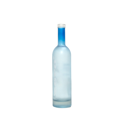 Super Flint Glass Custom 750ml Vidro Frio Límpido Vazio Vodka Garrafa de Liquor Garrafa de Vinho em Forma