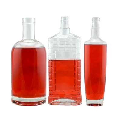 250 ml Red Label Gold Spray Painting Brandy Liquor Tequila Vodka Botella com tampa de metal