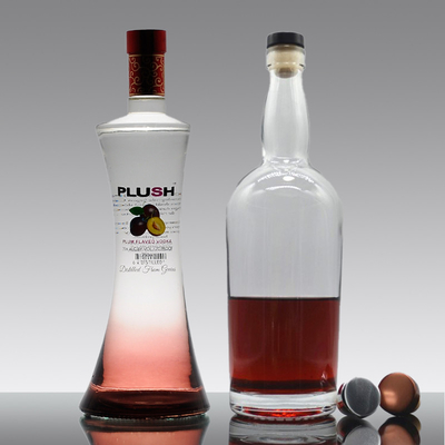 250 ml Red Label Gold Spray Painting Brandy Liquor Tequila Vodka Botella com tampa de metal