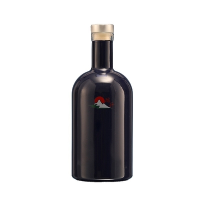 Garrafas de vinho de vidro de tamanho personalizado para armazenar uísque e vinho em vidro super flint