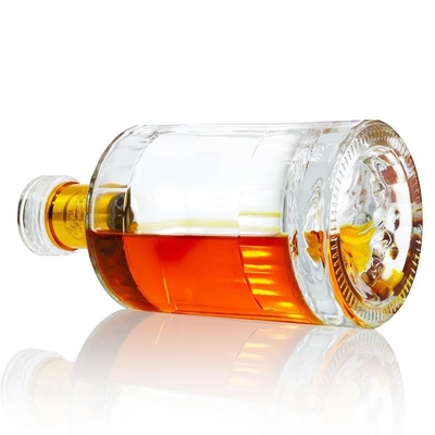 500ml 700ml 75cl Super Flint Whiskey garrafa de vidro com material branco cristalino no CIF