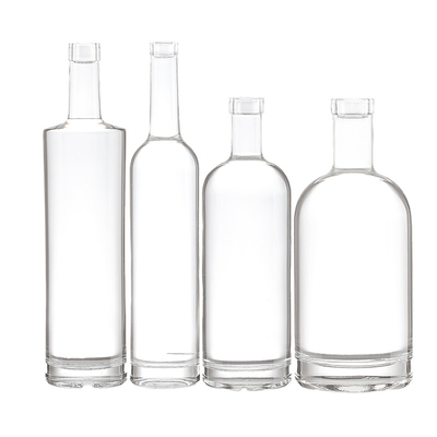 700 ml 200 ml 500 ml 1 litro Garrafa de vidro Vodka garrafas de brandy para armazenamento de champanhe claro