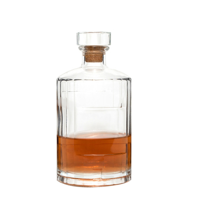 Impressão de logotipo personalizado 250ml 500ml 750ml garrafas de vidro transparentes para garrafas de uísque