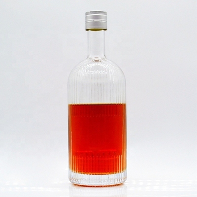 Garrafas de vidro transparentes e vazias de 375 ml, 500 ml, 700 ml, 750 ml e 1000 ml para bebidas espirituosas