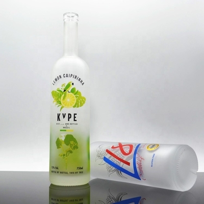 750 ml cilindro de vidro garrafa de uísque vodka 700 ml 500 ml vidro de vinho glaciar para bebida