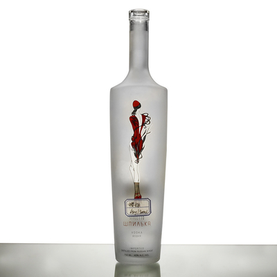 750 ml cilindro de vidro garrafa de uísque vodka 700 ml 500 ml vidro de vinho glaciar para bebida