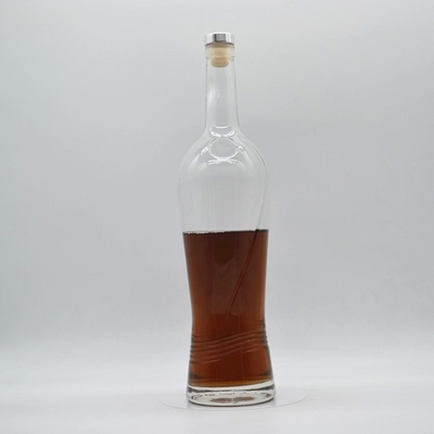 Tipo de vedação de cortiça 750 ml garrafas de vidro vazias para licor de luxo em material de super flint
