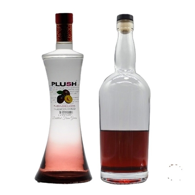 750 ml cilindro de vidro garrafa de uísque vodka 700 ml 500 ml vidro de vinho glaciar para bebida