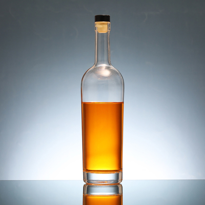 A garrafa de vidro super do sílex para o costume da bebida alcoólica faz sob medida T/T Paypal Western Union
