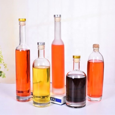 Bebidas industriais Garrafa de vidro vazia com rolha de cortiça 375 ml 500 ml 750 ml