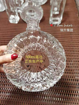 500 ml de óleo de oliva Liquor Espiritoso Vazio 700 ml 750 ml de Vodka Negra Whiskey Garrafas de vidro