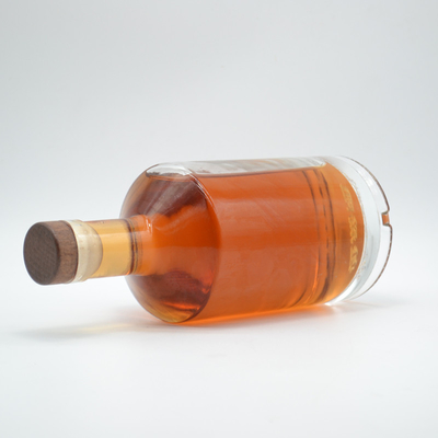 Super redonda sob medida Super Flint tampa de cortiça vazia 750ml garrafa de vidro de licor vodka