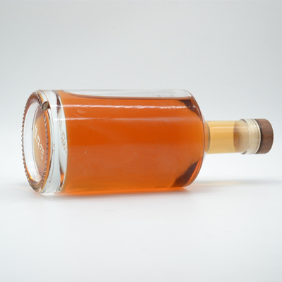 Super redonda sob medida Super Flint tampa de cortiça vazia 750ml garrafa de vidro de licor vodka