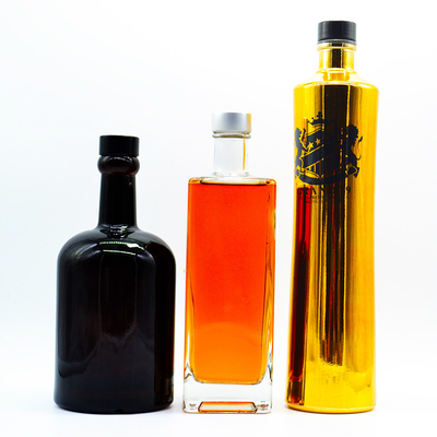 250 ml 375 ml 500 ml 700 ml 750 ml garrafas de vidro vazias com tampa e serigrafia