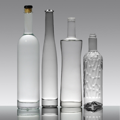 Aceitável Garrafas de vinho de vidro de cristal vazias de 500 ml e 750 ml personalizadas para água mineral