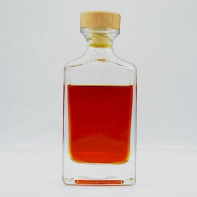 Super Flint Glass Popular 750ml Alcoólicos Single Flat Square Glass Whisky Botalhas vazias