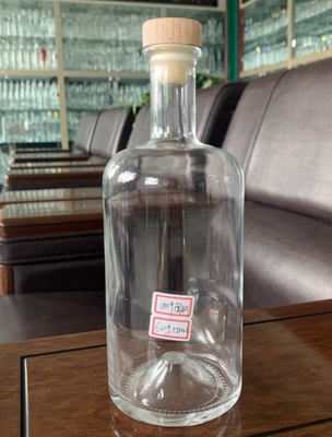Material de base Vidro de cristal 500 ml 700 ml Garrafa de vinho de vodka vazia com rolhas