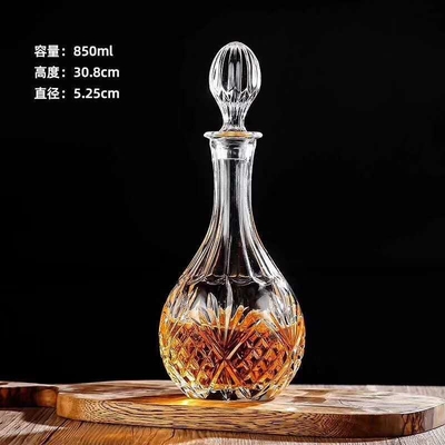 500 ml/650 ml/700 ml/800 ml Decanter de Vinho de Vidro Branco Cristalino para Vodka Brandy de Alta Qualidade