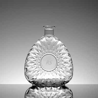 Garrafas de vidro transparente congeladas com tampas de parafuso para vinho e brandy