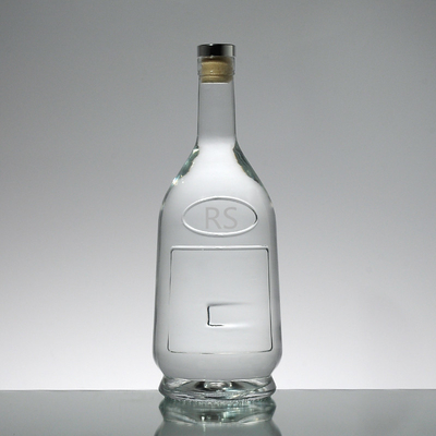Garrafas de vidro transparente congeladas com tampas de parafuso para vinho e brandy