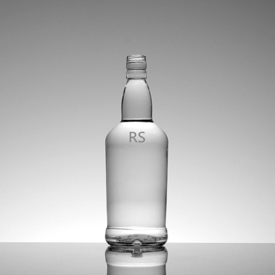 Garrafas de vidro transparente congeladas com tampas de parafuso para vinho e brandy