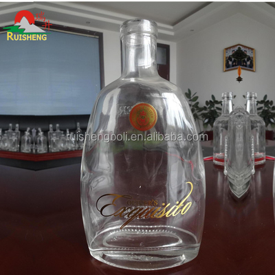 Super Flint vidro vazio 1.5L 2 litros garrafa de vinho de vidro com rolha