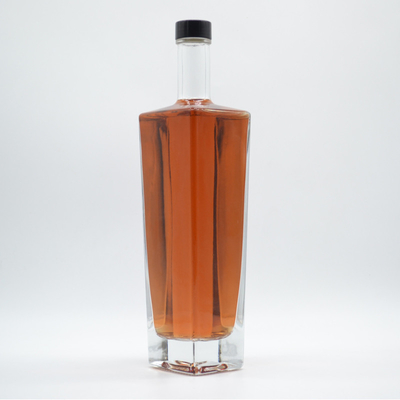 Gravação Forma da Moda Super Flint Brandy Spirits Vazio Liquor Branco xo Garrafa de vidro quadrado