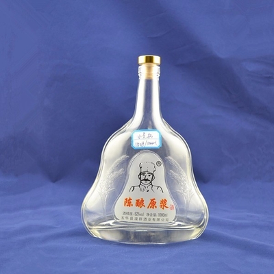 Garrafa de tequila personalizada com material de vidro transparente e tempo de entrega rápido 20-30 dias
