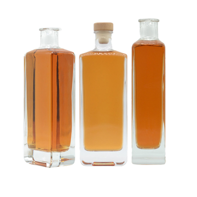 1000 ml de garrafa de vidro de rum de tequila vazia pintada quadrada com material de pedra super