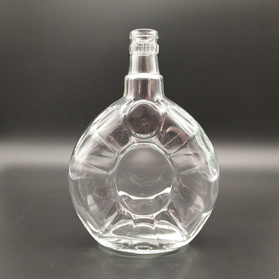 Material Super Flint Garrafa de vidro XO de alta transparência com tampa de madeira e vedação de cortiça
